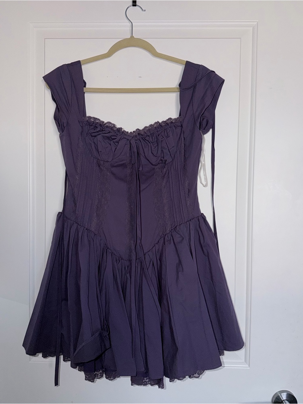 House of CB Inspired Purple Corset Babydoll Mini Dress Coquette